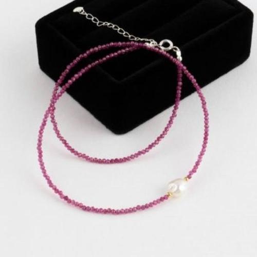 [브이와이][VY] 여자 퍼플 담수진주 목걸이_A31088_18435278_588847