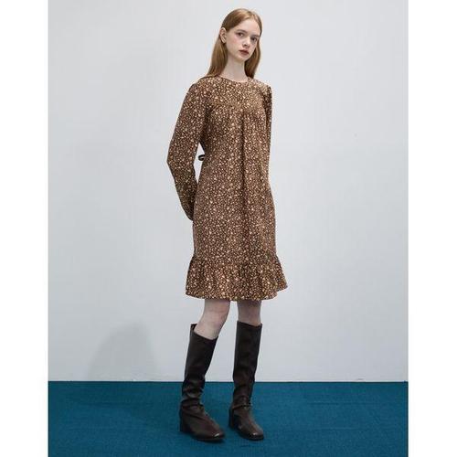 [르샵]코듀로이 플라워 제천벨트 원피스-LC42OP030