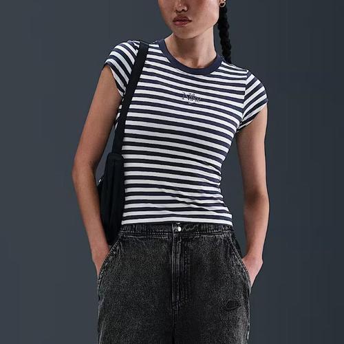 나이키 W 스포츠웨어 타이트 스트라이프 티셔츠 DD4 IH8475 410