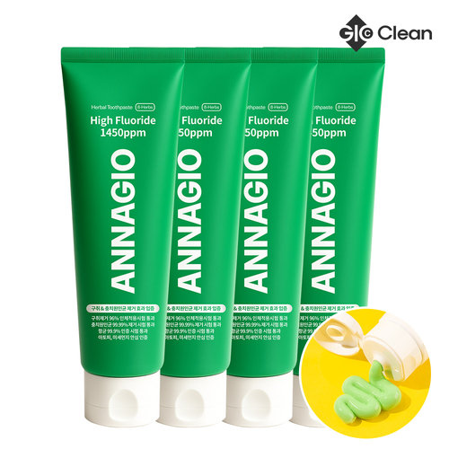지오클린 안나지오 구취케어 치약 100g 4개