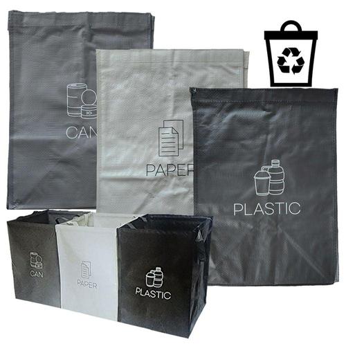 타포린 재활용 분리수거함 3P세트 쓰레기 분리수거통 (WC41365)