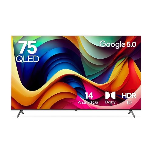루컴즈 75인치 4K UHD QLED 구글OS 스마트 TV T7505CKG 스탠드포함 벽걸이형 기사방문설치 (상하조절)