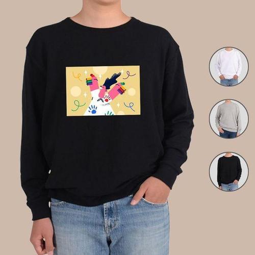 [에이치플러스몰]맨투맨 마음 감사 소확행 그림 나만의 행복 디자인 디