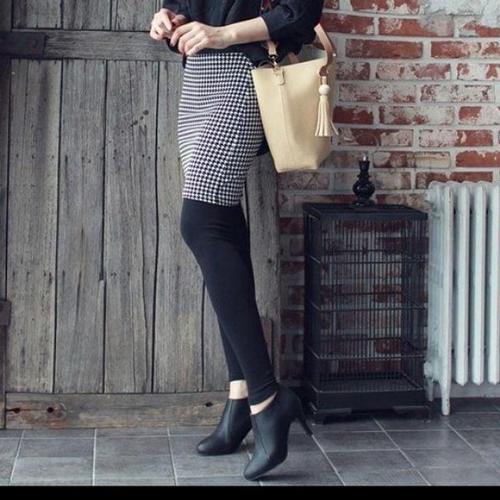 오너클랜 체크 레깅스 DJJ8104 미니 스커트 WD40516