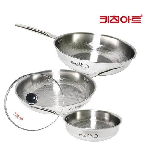 키친아트 키친아트 네스피아 통5중 엠보스텐 후라이팬3종20+28+28+커버