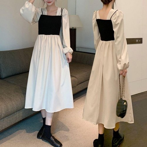 원피스 OPS 바캉스 여름 반팔 홈웨어 오피스룩 휴가룩 드레스 단아한 스타일 외출 모임 패션 롱 여성