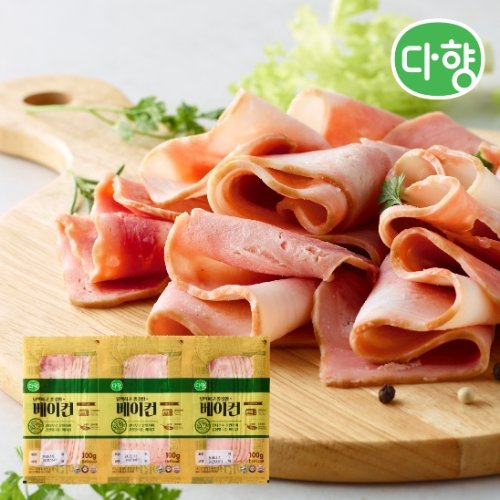 [다향] 담백하고 쫄깃한 베이컨 100gx6팩