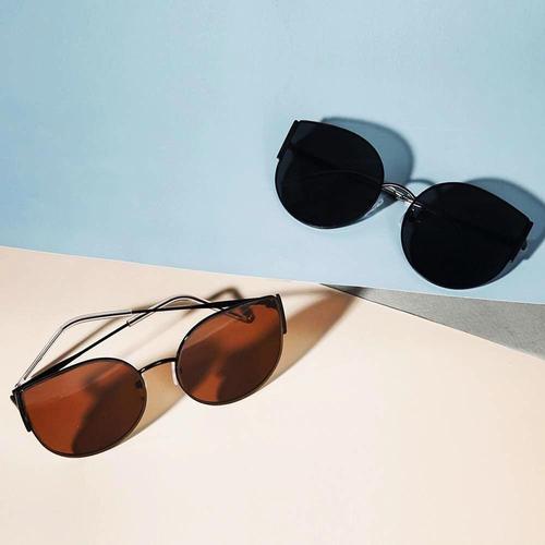 [HS라이프]선글라스 썬그라스 자외선차단 61336 메탈 쉐입 아이캣츠