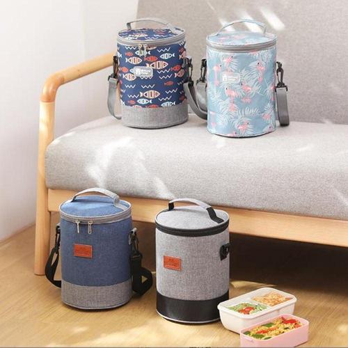 키밍 원형 도시락가방 보온백 보냉백 캥핑 토트백 WB30548