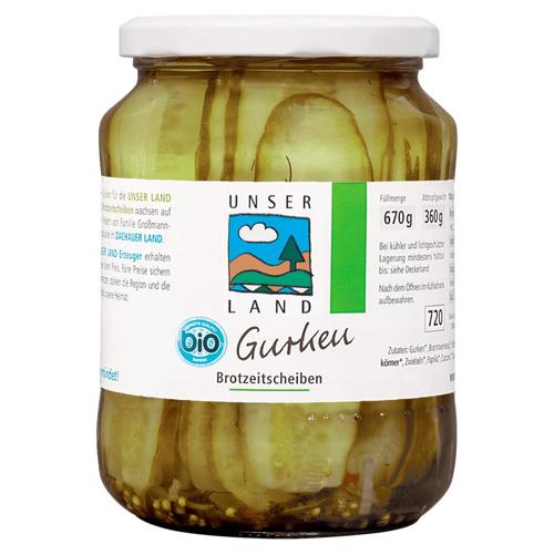 [해외] 아워랜드 UNSER LAND 친자연 Brotzeit 오이 피클 360g (병)