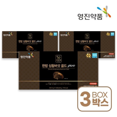 [영진약품/3박스] 한방 상황버섯 골드 550mgX120정X3박스