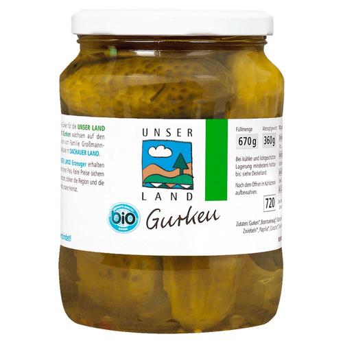 [해외] 아워랜드 UNSER LAND 친자연 오이 피클 360g (병)