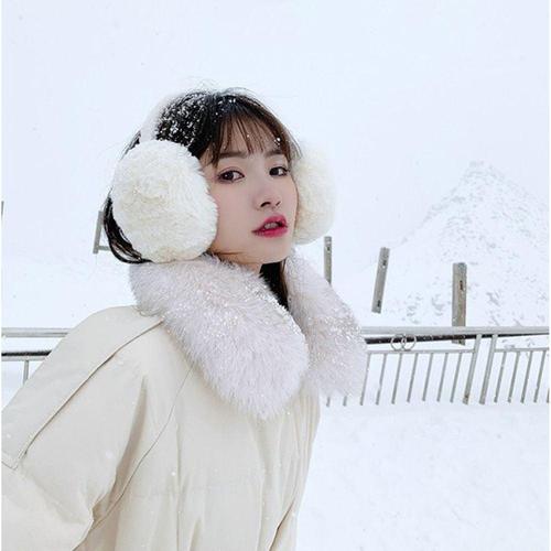 기타상세참조 귀마개 1+1 보관하기 좋은 접이식 큰 여성 퍼 귀도리 남성귀마개 HWB71716
