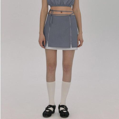 [오아이오아이컬렉션]LAYERED ZIPPER SKIRT [COOL GREY]