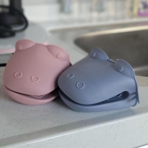 P1 악어 냄비손잡이 실리콘집게 장갑 블루 WC60299