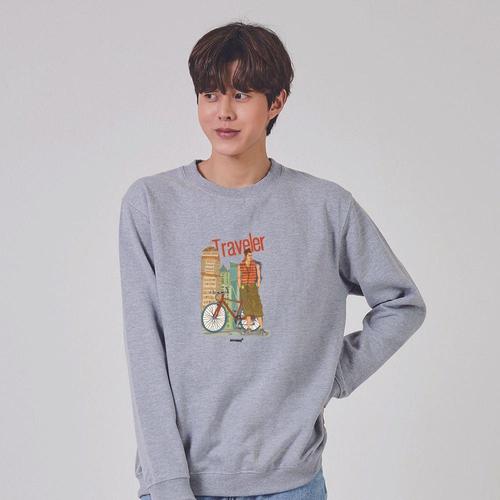 키밍 Traveler 여행지 BOY 가을후드티코디 (W6DF240)