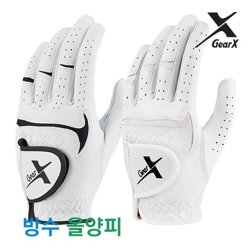 투어 방수 올양피 골프장갑 흰색 남성용 여성용 1장