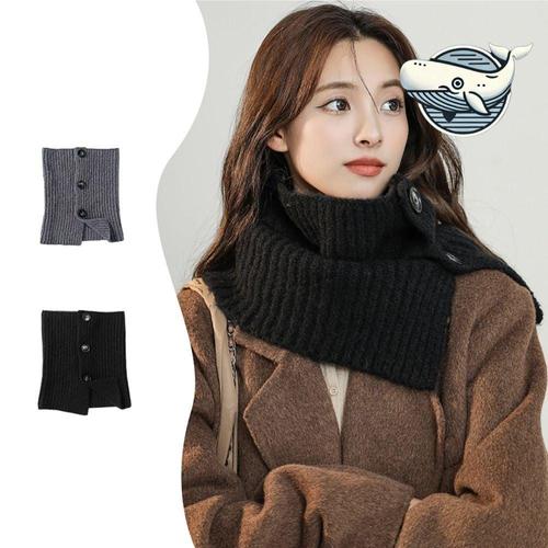 따뜻한 겨울 버튼 넥워머 머플러 아위 소프트 WFGYM7W