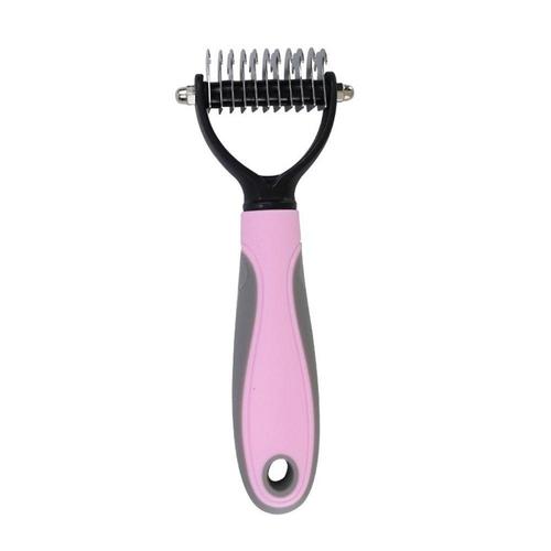 BDM 애완용품 소형 털 고양이 반려동물 빗 대형견 핑크 강아지