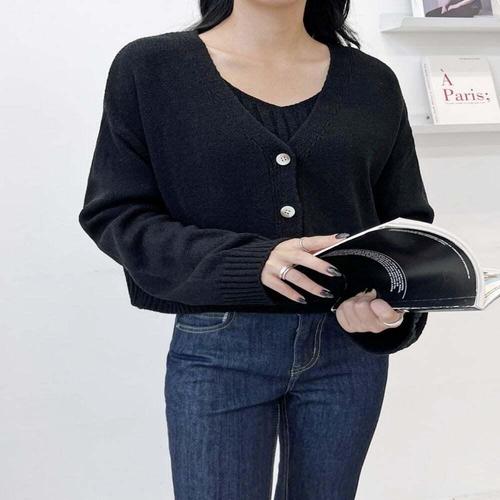 [셀럽하우스]여성 FKQD8715 브이넥 니트가디건set 5073 골지나시데일리