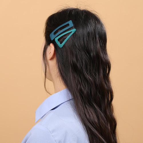 [엔젤슈슈] 세모 네모 똑딱핀 2p세트 블루+네이비