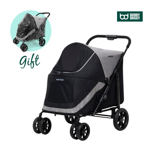 [버디두기] 라이더 테리 그레이 강아지 유모차(대형견)+포토리뷰 사은품 증정