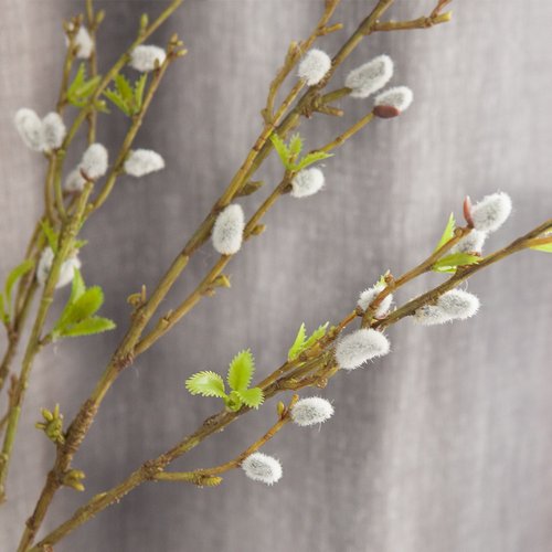 주식회사 플라워트리 버들강아지 조화 녹색 식물 가지 95cm 조경 인테리어 장식 소품 인조 가드닝