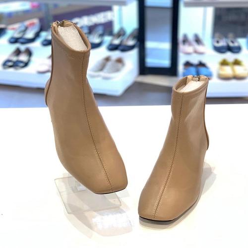 [엘초이]심플 스퀘어토 스판 청키힐 5cm 스판앵클부츠 FSF22DS5501