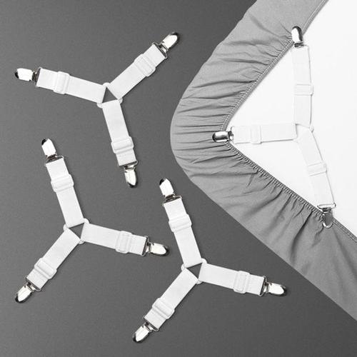 침대시트고정 Y형 집게클립 세트 침대시트고정밴드 패드 이불고정핀