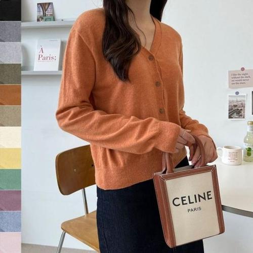 [XBI85NK0]데일리 캐시미어 컬러풀 여성가디건 여자가디건