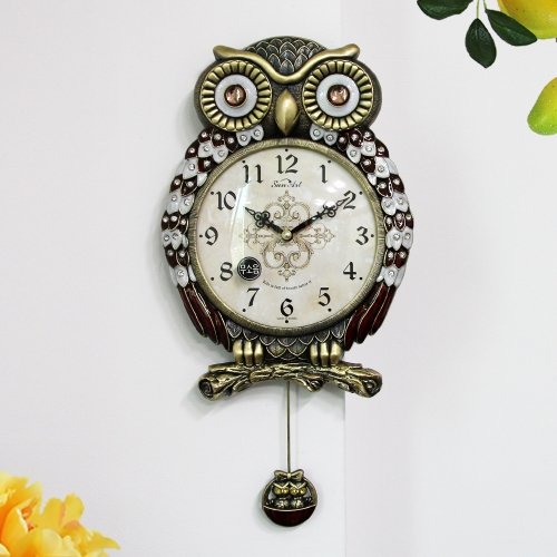 무소음 솔부엉이 주물 추벽시계 HSC-538