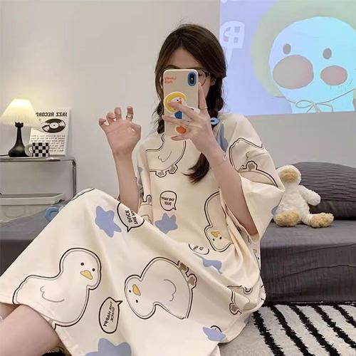 홈웨어 원피스잠옷 곰돌이잠옷 원피스 파스텔 파 (WFK7BZM)