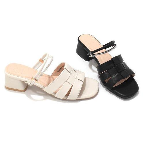 갤러리아_세라 여성 소가죽 스퀘어 위빙 스트랩 투웨이 샌들 TCM24006 컬