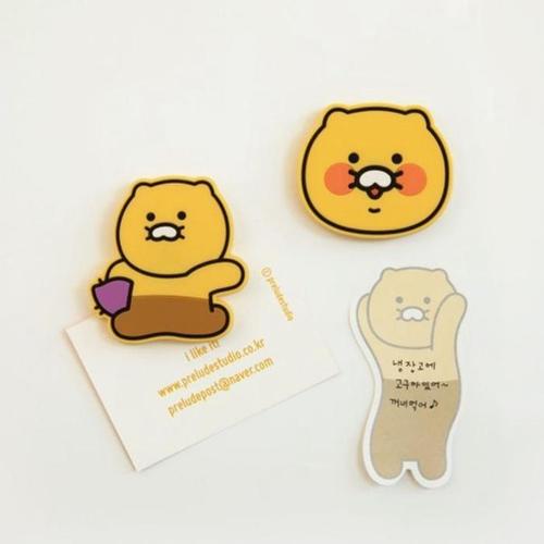 [QMTFKEVE5_58]PVC 마그넷 냉장고붙임네모 춘식이_고구마