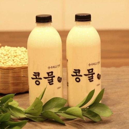 갤러리아_맷돌로 갈아 순수하고 찐한 순진콩물 500ml 2병 국내산 콩국물