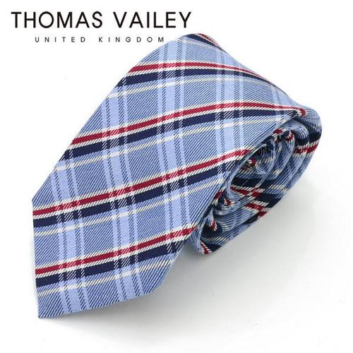 [토마스베일리][THOMAS VAILEY] 토마스베일리 세미세븐폴더 실크 넥타이 레트로 스카이 8cm