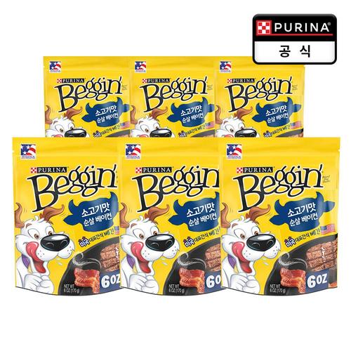 퓨리나 베긴 스트립 베이컨 소고기맛 170g x 6개
