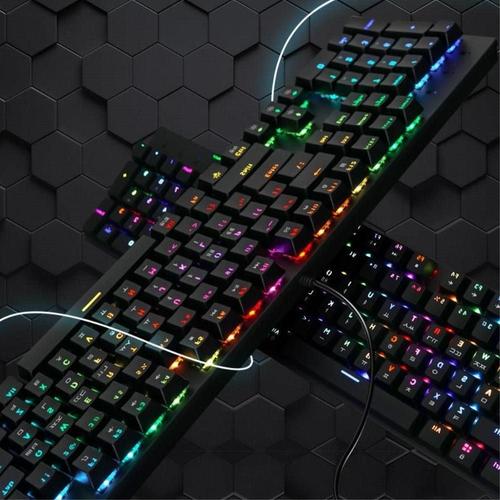 적축 게이밍 기계식 키보드 사출 키캡 LED 유선 (WE54564)