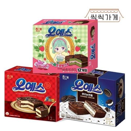 갤러리아_[씩씩가게] 오예스 12개입 3종 1개씩 / 쑥트로베리 쿠키앤크림