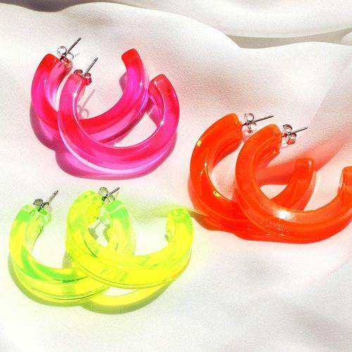 네온  젤리팝 여름 링 귀걸이 WF6831C