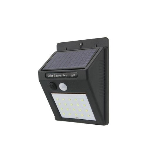 [셀럽하우스]태양광 LNCKYZCM 라이트 벽면설치 20LED-ON 스위치 Black 동작