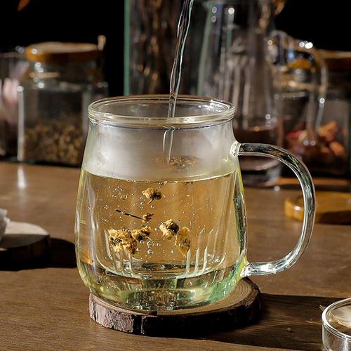 홈카페 내열 티머그 유리잔 400ml (WB7DB5A)