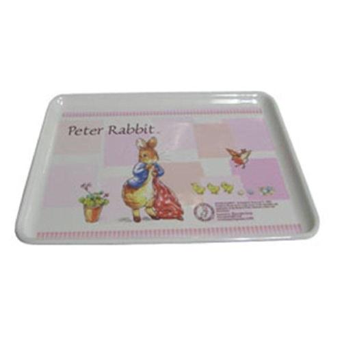 피터래빗 멜라민 쟁반 핑크(소)트레이 과일 접시 서빙 WF76185