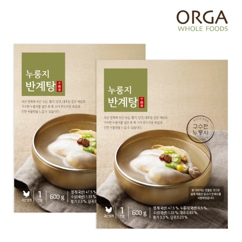 성연식품㈜ [올가] ORGA 누룽지 반계탕(600g) x 2봉