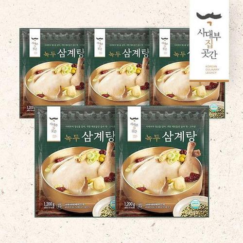 [하프클럽][사대부집곳간]녹두삼계탕1200gx5팩