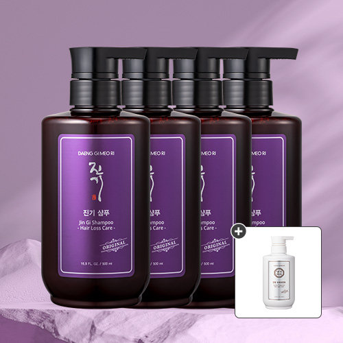 [댕기머리] 오리지널 진기 샴푸 500ml 4개 + 한방 트리트먼트 500ml 증정