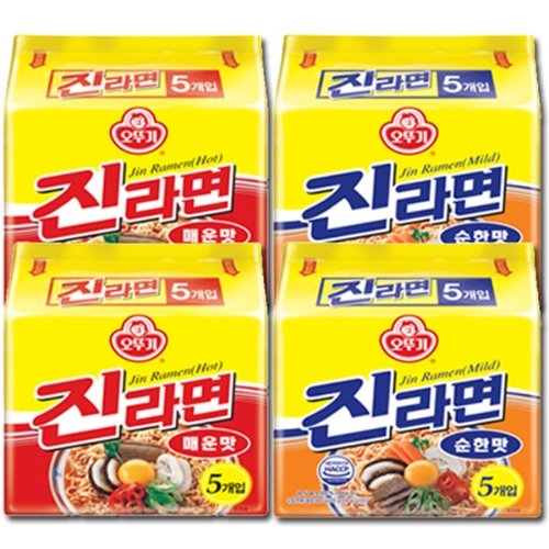 오뚜기 진라면 멀티 매운맛40봉+순한맛40봉(2박스) 봉지라면