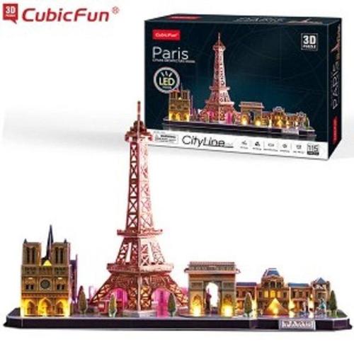 시티라인 파리 야경 LED 3D입체퍼즐 소품 종이퍼즐