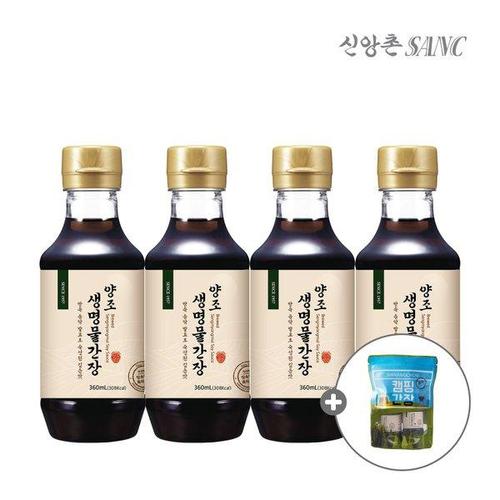 한화갤러리아㈜ 갤러리아_[신앙촌] 양조 생명물간장 360mL×4개(미니간장 2병 증정)