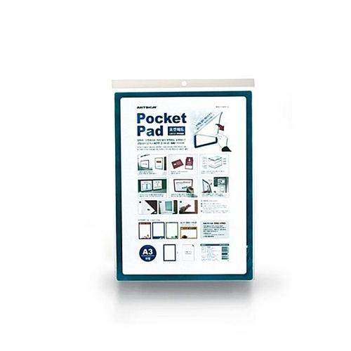 BDM 데스크용품 떼엇다붙였다 A3 포켓패드 안내판 파랑